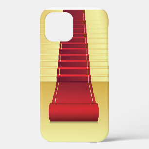 Red Carpet Elegance: Vintage Background. iPhone 12 Case