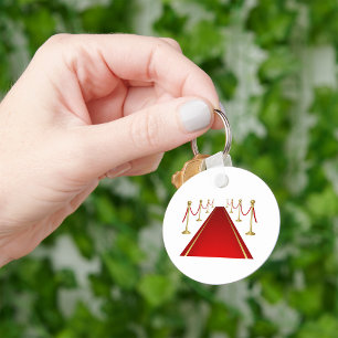 Red Carpet Entrance with Gold Stanchions Key Ring