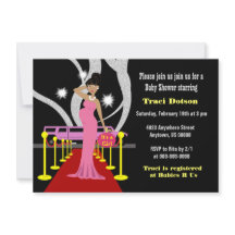 Red carpet Hollywood Baby Shower Invite boy