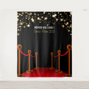 Red Carpet Hollywood Prom Backdrop  Tapestry