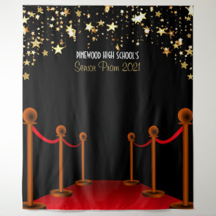 Red Carpet Hollywood Prom Backdrop  Tapestry