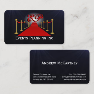 Red Carpet Special Events Planner Business Cards