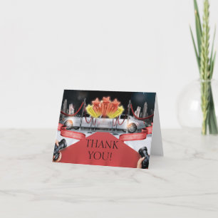 Red Carpet Thank You Note Card