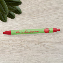 Red Cartoon Apple With Custom Name