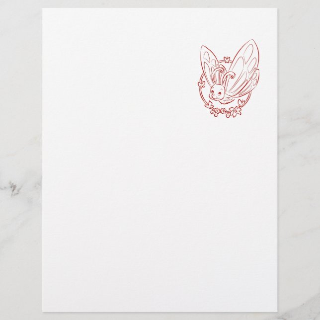 Red Cartoon Butterfly (Front)