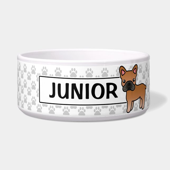 Red Cartoon French Bulldog (Front)