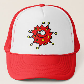 Red Cartoon Germ Trucker Hat