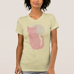 Red Cat And The Moon Tee