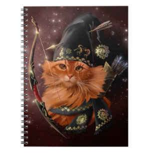 Red cat-archer notebook
