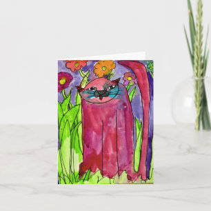 Red Cat • Bianca Saad, Age 8  - card