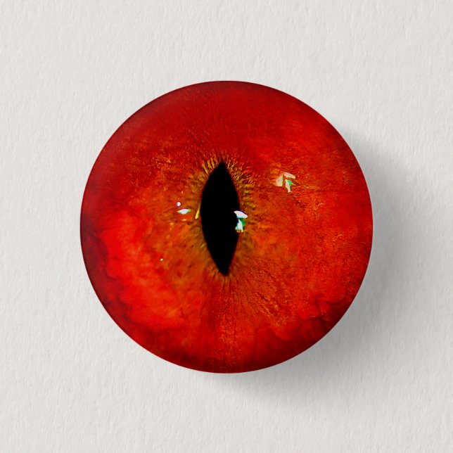 Red Cat Eye 3 Cm Round Badge (Front)