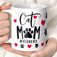 Red Cat Mum Pawprint Personalised Pet Photo