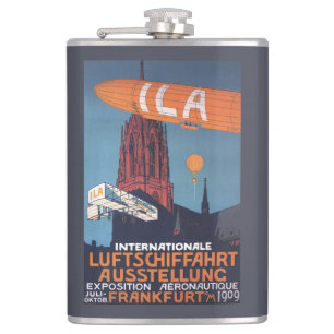 Red Cathedral - 1st Aeronautical Exposition Hip Flask