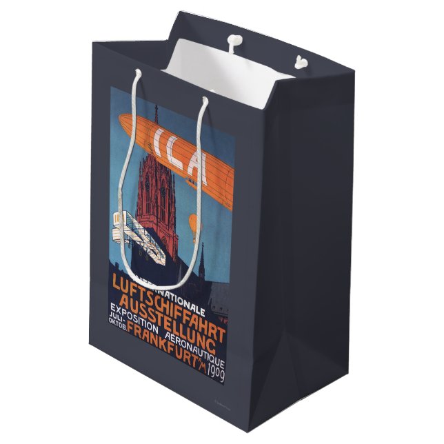 Red Cathedral - 1st Aeronautical Exposition Medium Gift Bag (Back Angled)