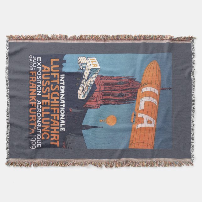 Red Cathedral - 1st Aeronautical Exposition Throw Blanket (Front)