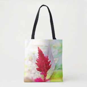 Red Celosia Tote Bag
