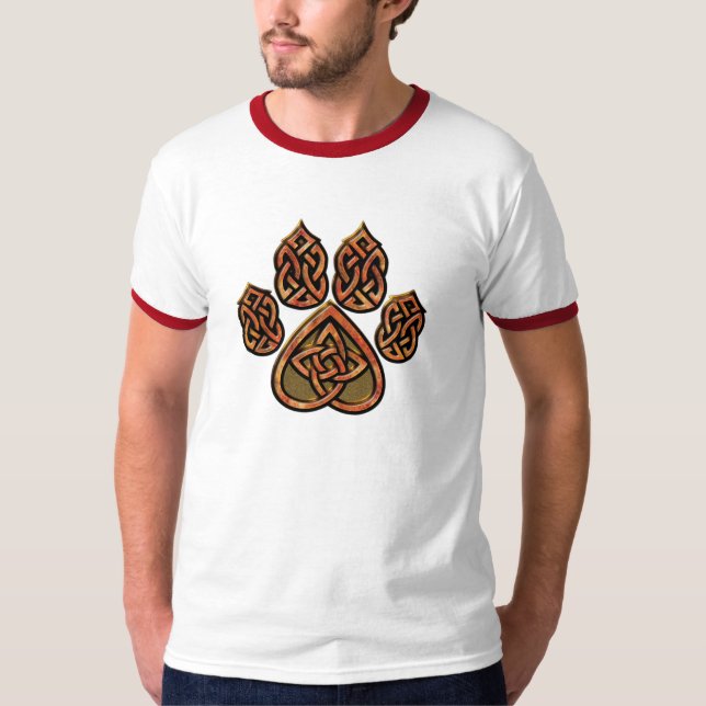 Red Celtic Pawprint Shirt (Front)