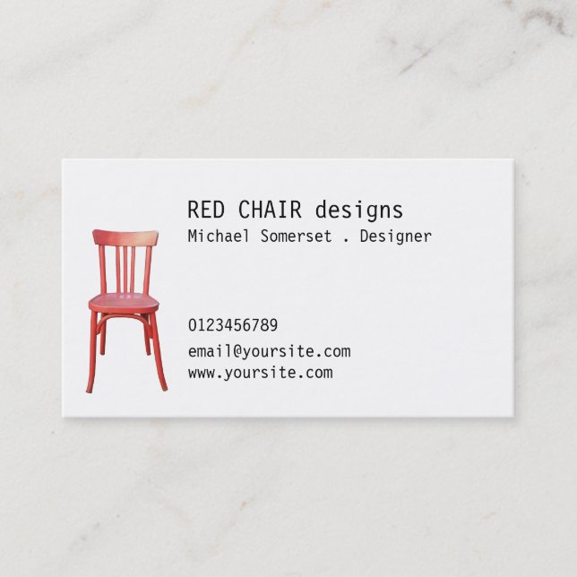 Red Chair Business Card (Front)
