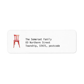 Red Chair Return Address Label
