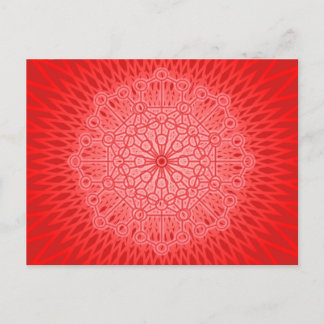 Red Chakra Mandala Sacred Geometry Postcard