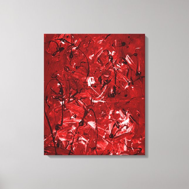 Red Chaos Canvas Print (Front)