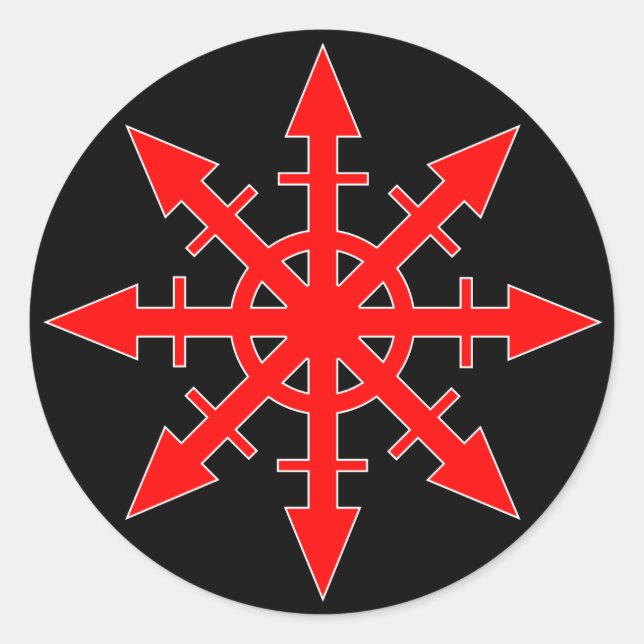 Red Chaos Star Sticker (Front)
