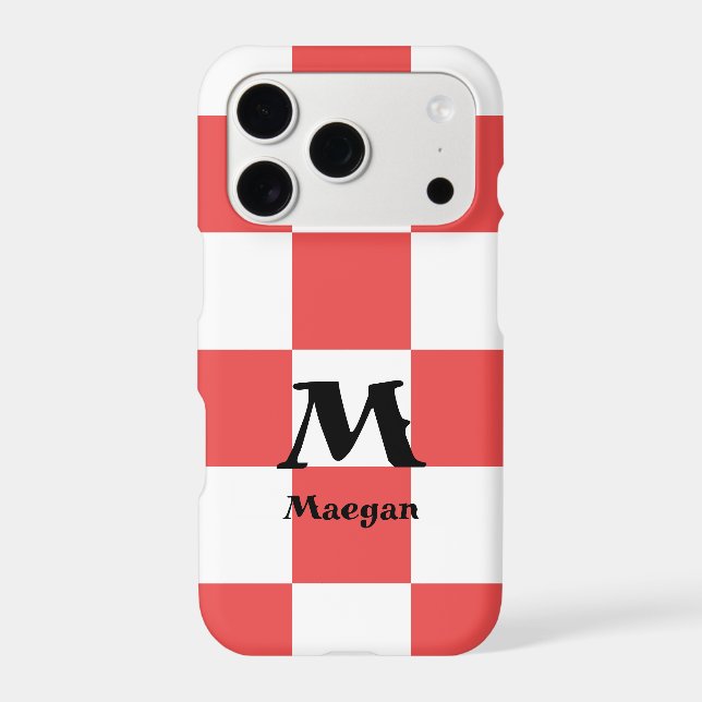 Red Checkered Pattern Background (Back)
