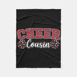 Red Cheer Cousin My Favourite Cheerleader Calls Me Fleece Blanket