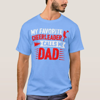 Red Cheer Dad Family Father Cheerleader Squad boy T-Shirt