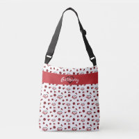 Red Cheer Hearts, Pom Poms, Megaphone Pattern