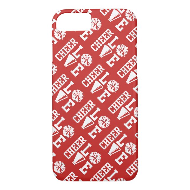 Red Cheer Love Pattern Case-Mate iPhone Case (Back)