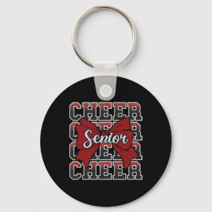 Red Cheer Senior 2025 Cl Cheerleading Girl Graduat Key Ring