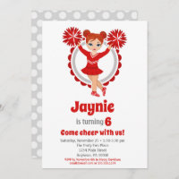Red Cheerleader - Redhead Girls Cheer Birthday