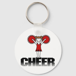 Red Cheerleader T-shirts and Gifts Key Ring