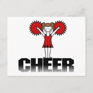 Red Cheerleader T-shirts and Gifts Postcard