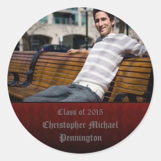 Red chequerboard grunge graduation stickers