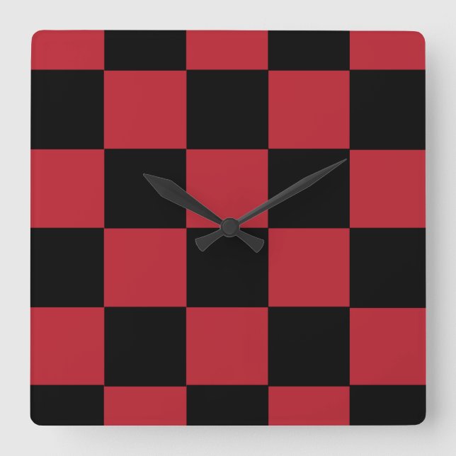 Red Chequered Clock (Front)