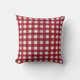 Red Chequered Pattern Pillow