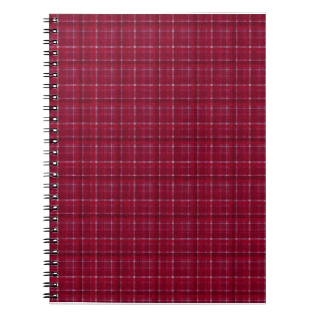 Red Chequered Tartan Notebook (Front)