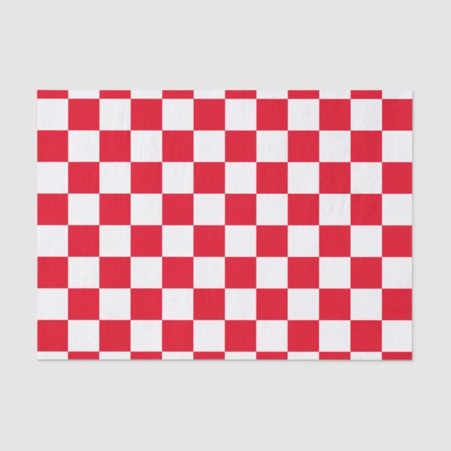 Red Chequered Tissue Paper (Front)