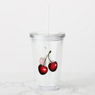 Red Cherries Acrylic Tumbler Sweet Cherry
