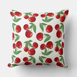 Red Cherries All Over Pattern Cushion