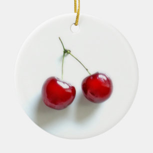 Red Cherries Ceramic Tree Decoration