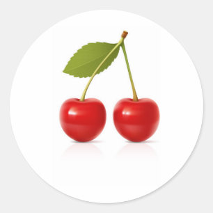 Red Cherries Classic Round Sticker