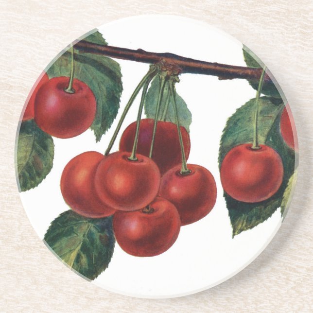 Red Cherries Coaster (Front)