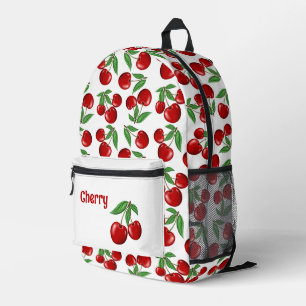 Red Cherries Fruit All Over Personalised Printed Backpack