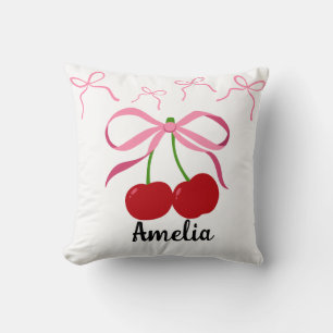 Red Cherries fruit pattern  Cushion