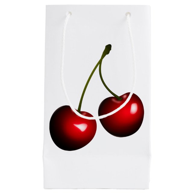 Red Cherries Gift Bag - Choose Colour (Front)