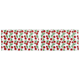 Red Cherries Graphic All Over Pattern Pillowcase