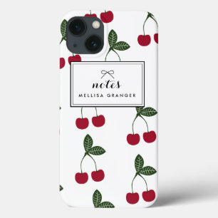 Red Cherries Pattern Personalised iPad Case